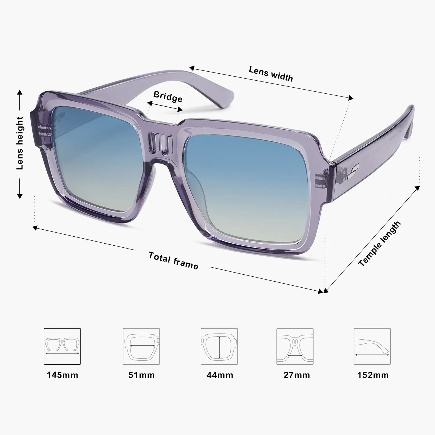 8 Colors - Cutout Design Sunglasses
