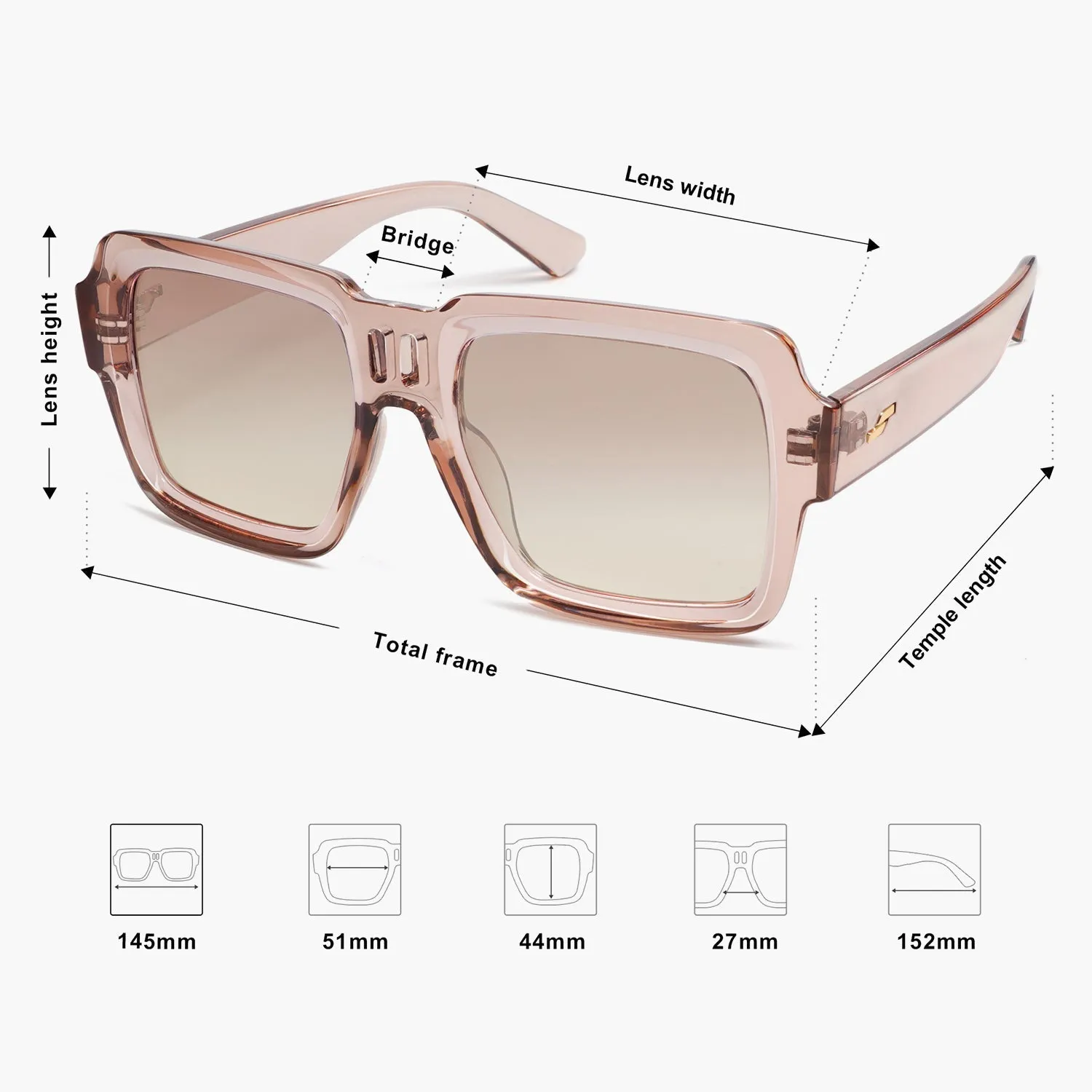 8 Colors - Cutout Design Sunglasses