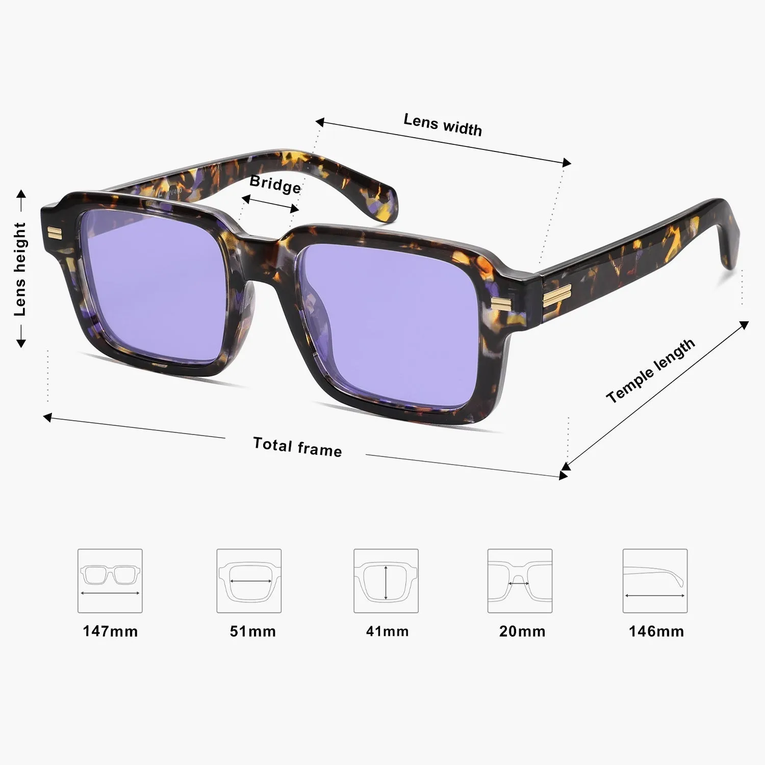 8 Colors - Fashion Print Sunglasses