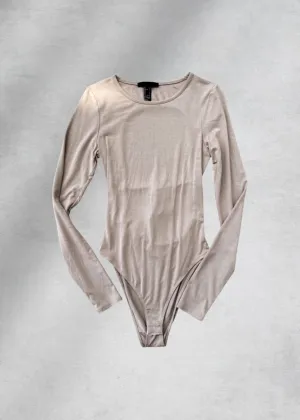 Adalynn Back Cut-Out Bodysuit - Beige