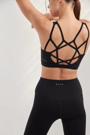 AirRise high neck longline sports bra - Black