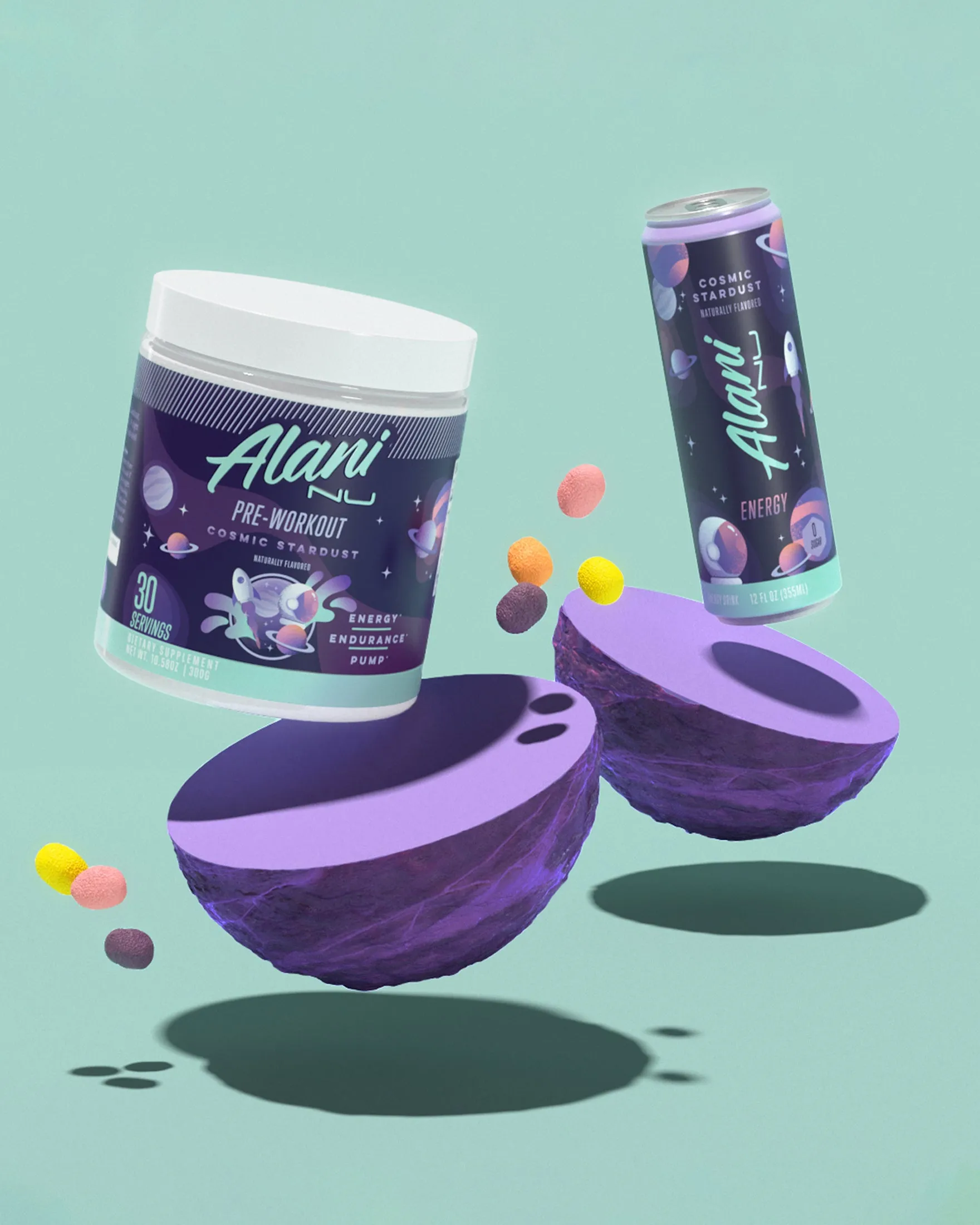 Alani Nu Pre-Workout Powder, Cosmic Stardust, 7.3oz, 20 Servings