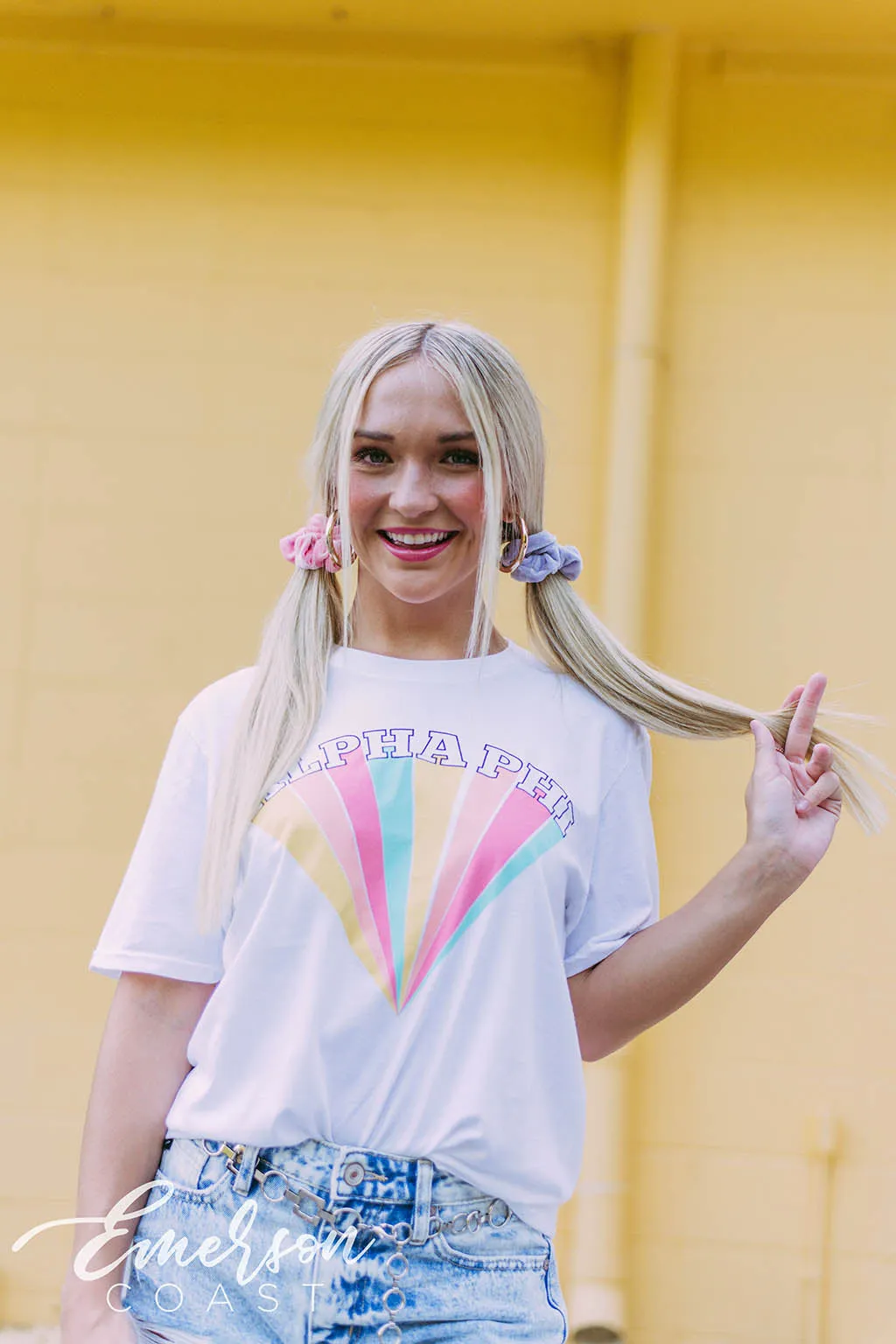 Alpha Phi Colorful Rainbow PR Tee
