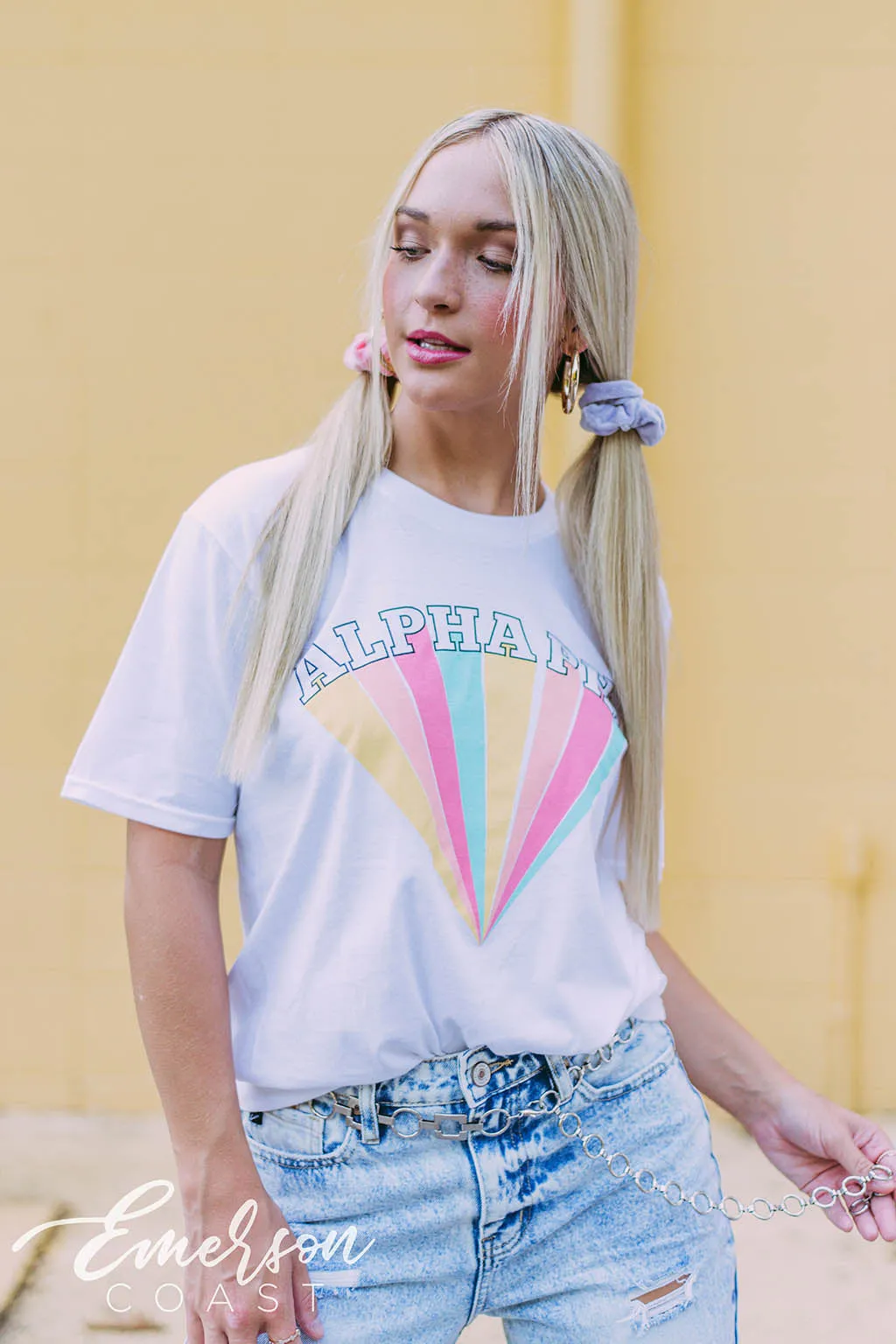 Alpha Phi Colorful Rainbow PR Tee