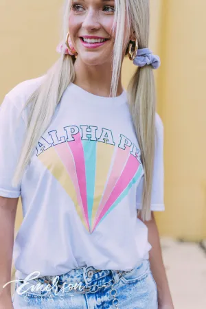 Alpha Phi Colorful Rainbow PR Tee