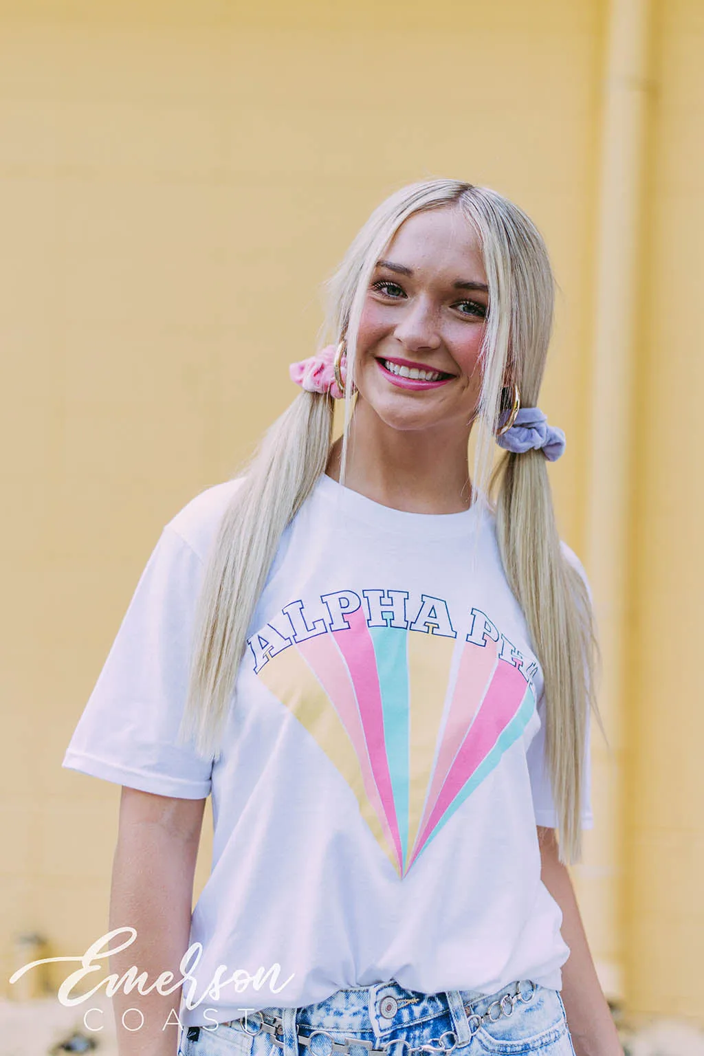 Alpha Phi Colorful Rainbow PR Tee