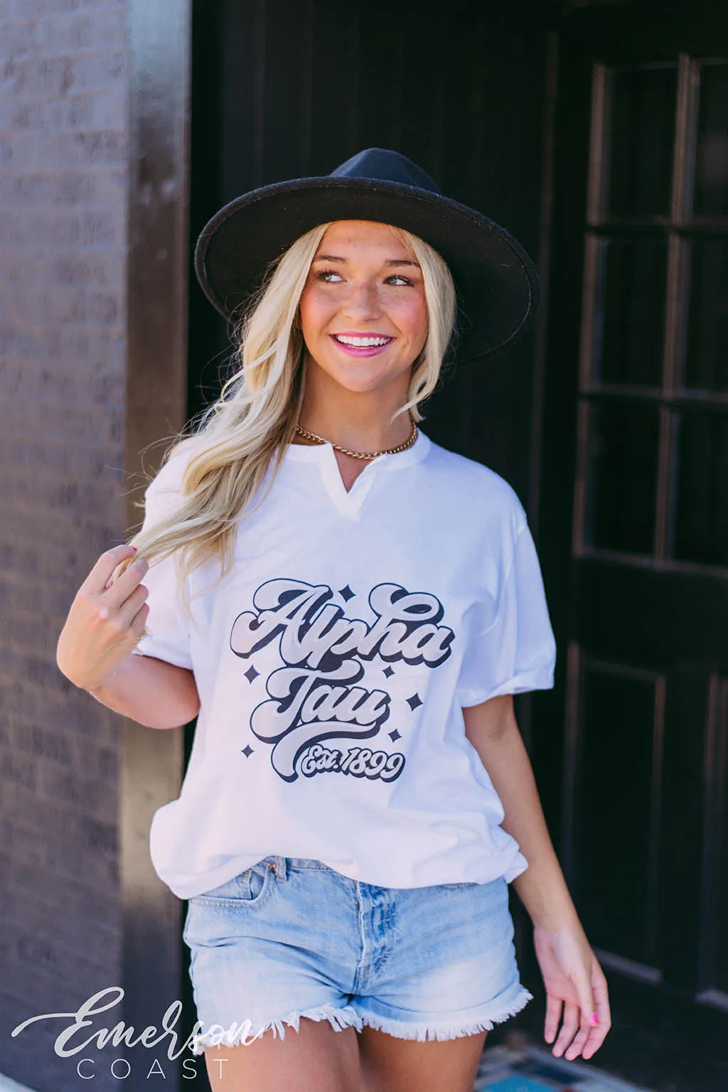 Alpha Tau Retro PR Tee