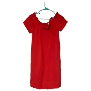 AMADI Off-Shoulder Puff Sleeve Mini Sundress Red XS Casual Short Women's…