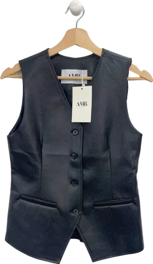 AMR Black Sleeveless Vest UK S