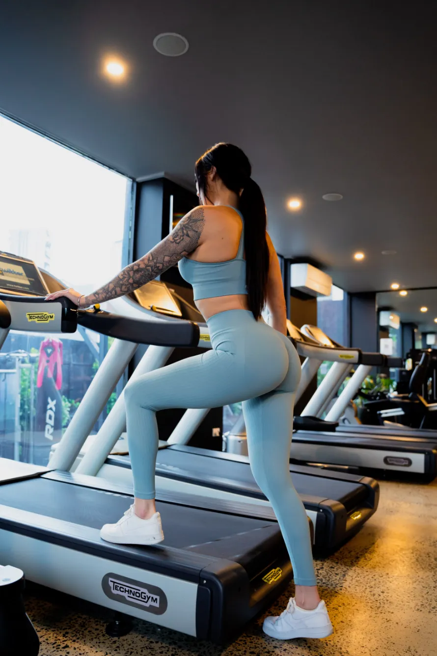 Amy Ribbed Sports Bra Slate