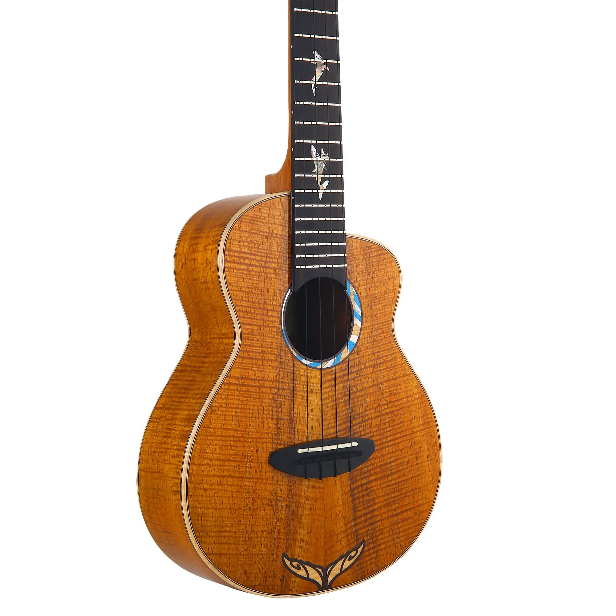 aNueNue Kyas Whale Private Reserve Hawaiian Koa Tenor Ukulele