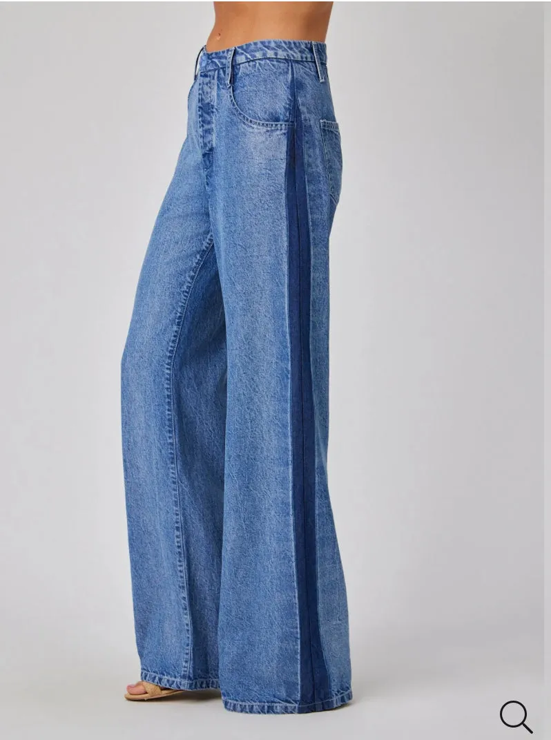 Anya Side Tacked Released Jean - Vintage Laguna Wash