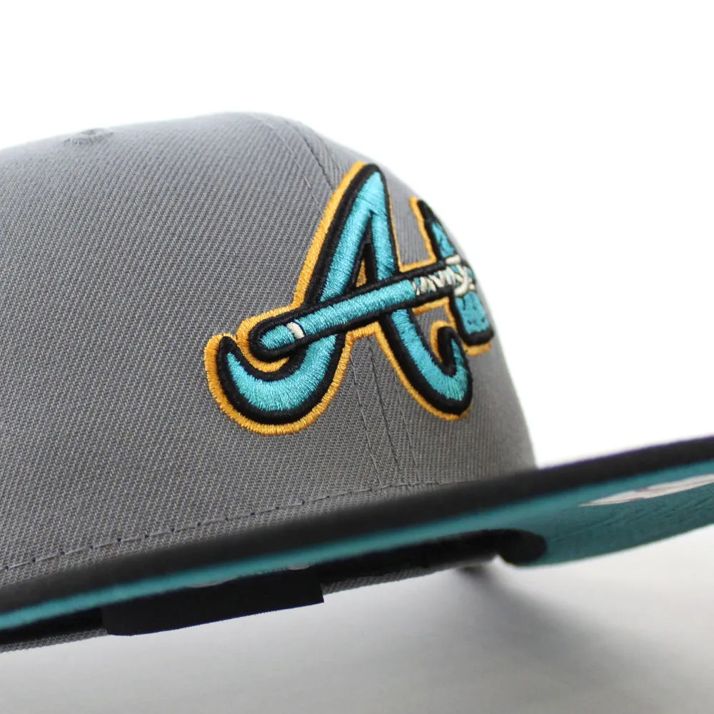 Atlanta Braves 2017 Inaugural Season New Era 59Fifty Fitted Hat (Graphite Gray Turquoise Under Brim)