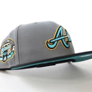 Atlanta Braves 2017 Inaugural Season New Era 59Fifty Fitted Hat (Graphite Gray Turquoise Under Brim)