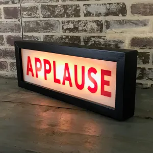 Back Lit Vintage Sign: Applause