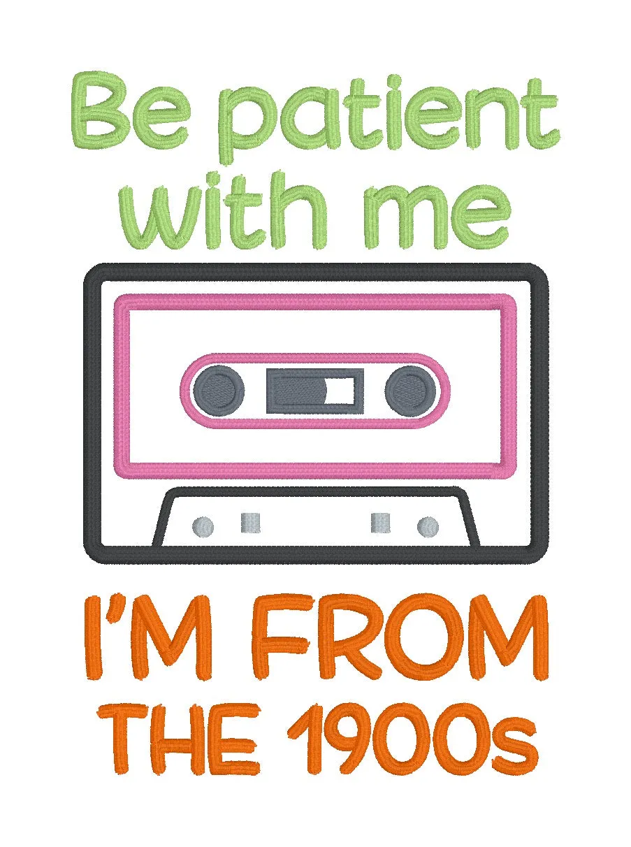 Be Patient With Me applique machine embroidery design (4 sizes included) DIGITAL DOWNLOAD