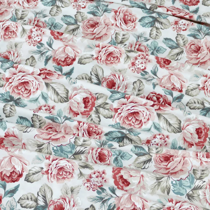 Bedding Sheet Set-Vintage Red Rose