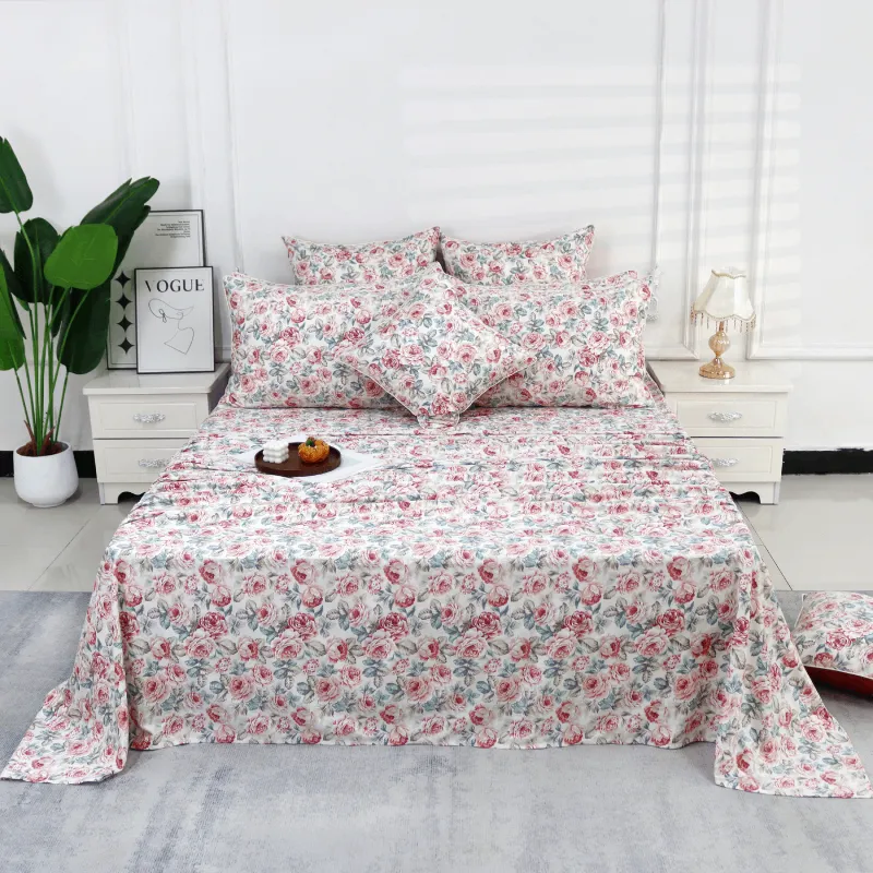 Bedding Sheet Set-Vintage Red Rose