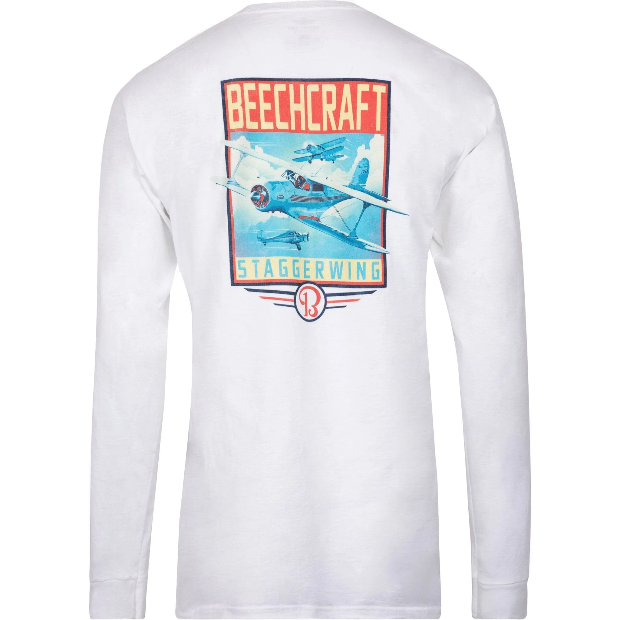 Beechcraft Staggerwing Officially Licensed Long Sleeve T-Shirt