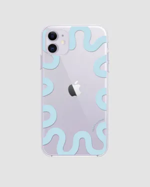 BerryBetty - Blue Whisper Squiggle iPhone Case
