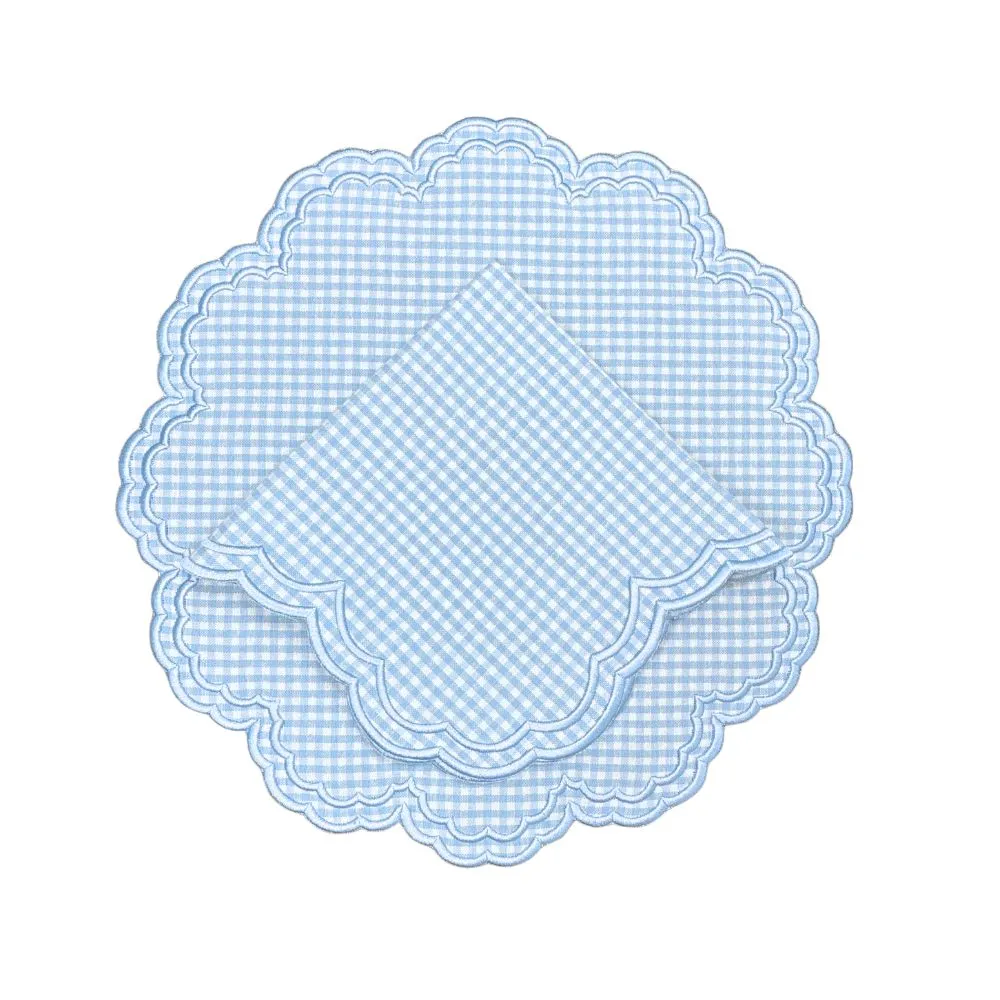 Bettina Placemat - Blue Gingham (Set of 4)