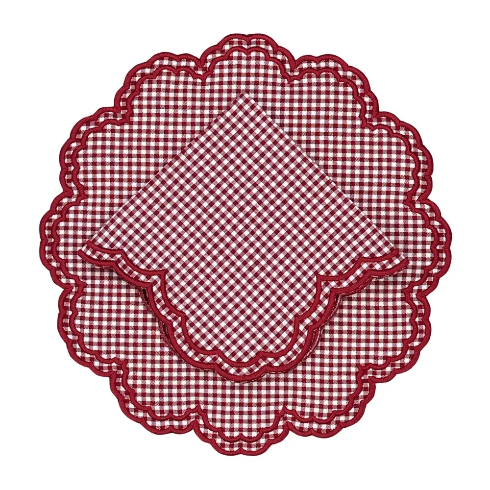 Bettina Placemat - Red Gingham (Set of 4)