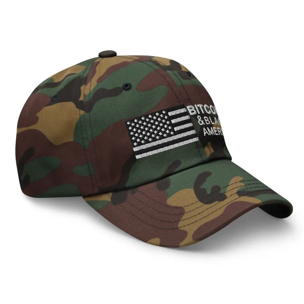 Bitcoin & Black America Retro Hat