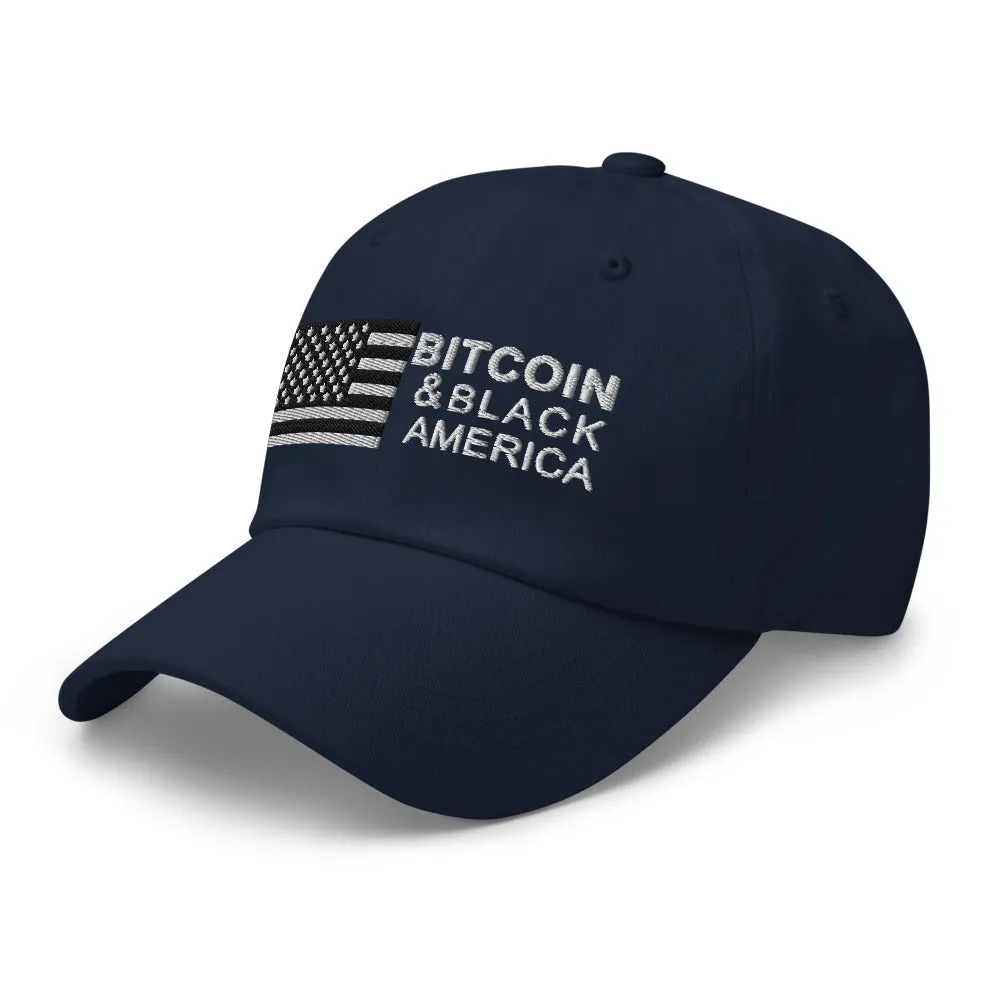 Bitcoin & Black America Retro Hat
