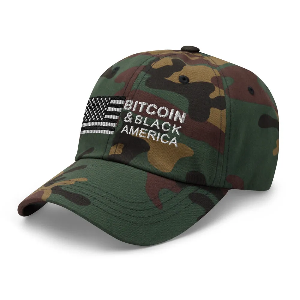 Bitcoin & Black America Retro Hat