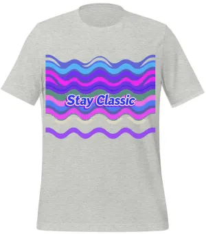 blue and purple tye dye shirt: Retro Wave Stay Classic | Classic T-Shirt (Unisex)