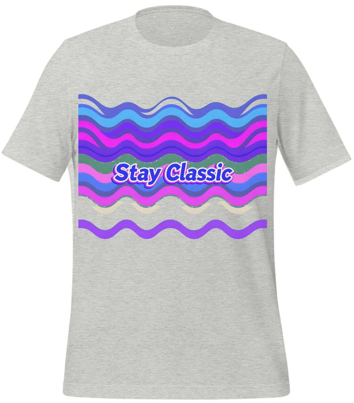blue and purple tye dye shirt: Retro Wave Stay Classic | Classic T-Shirt (Unisex)