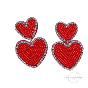 Boho Bliss Earrings in Red