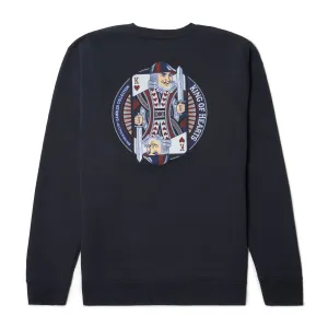 Boston Scally The King of Hearts Crewneck - Navy