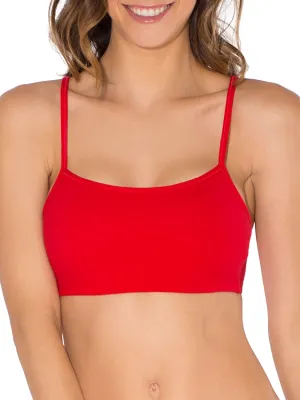 Brand new Fruit of the Loom Womens Spaghetti Strap Cotton Pullover Sports Bra, Red, Sz 42!