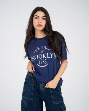 Brooklyn Printed Womens T-shirt Short Sleeve