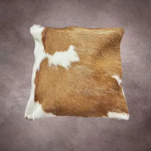 Brown and White Cowhide Pillow Cover---PL030