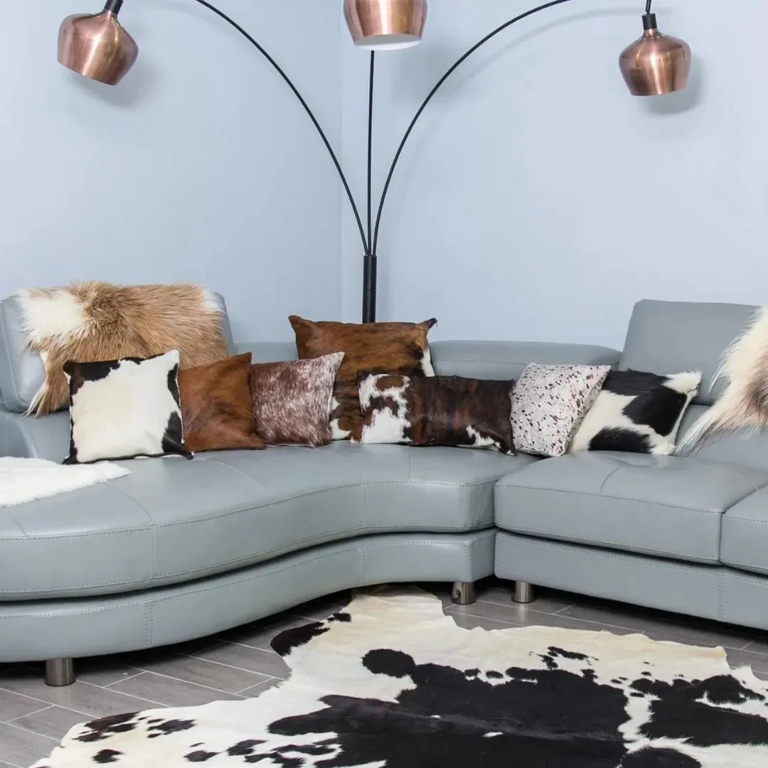 Brown and White Cowhide Pillow Cover---PL110