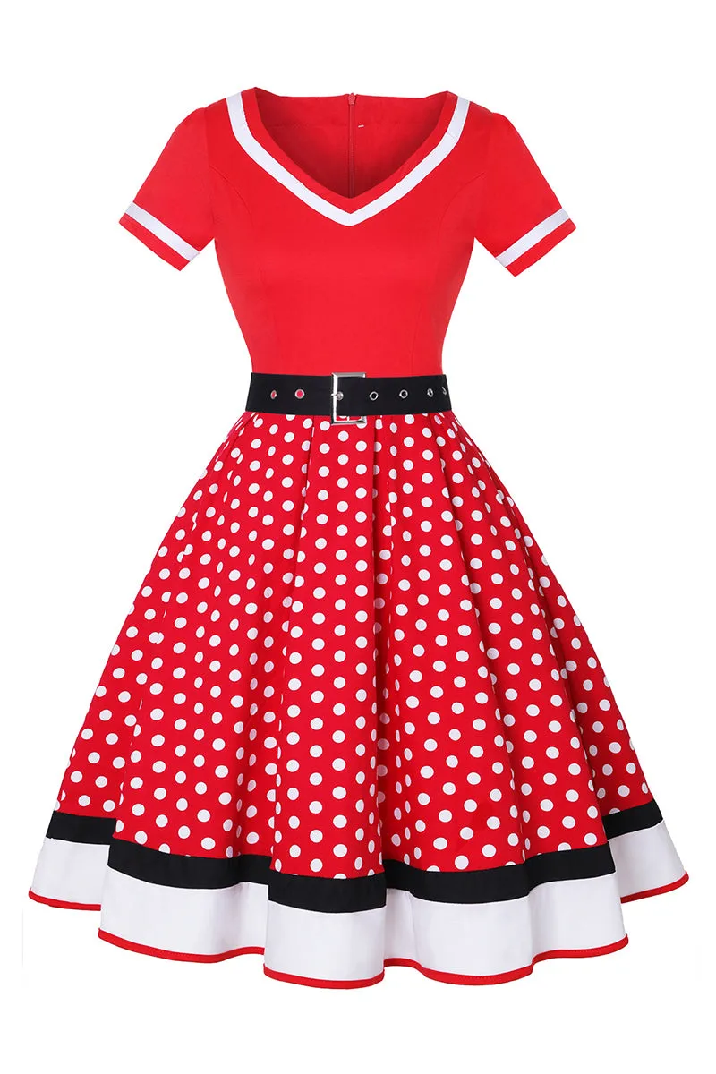 BT3150 Polka Dots Midi Dress