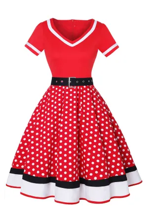 BT3150 Polka Dots Midi Dress