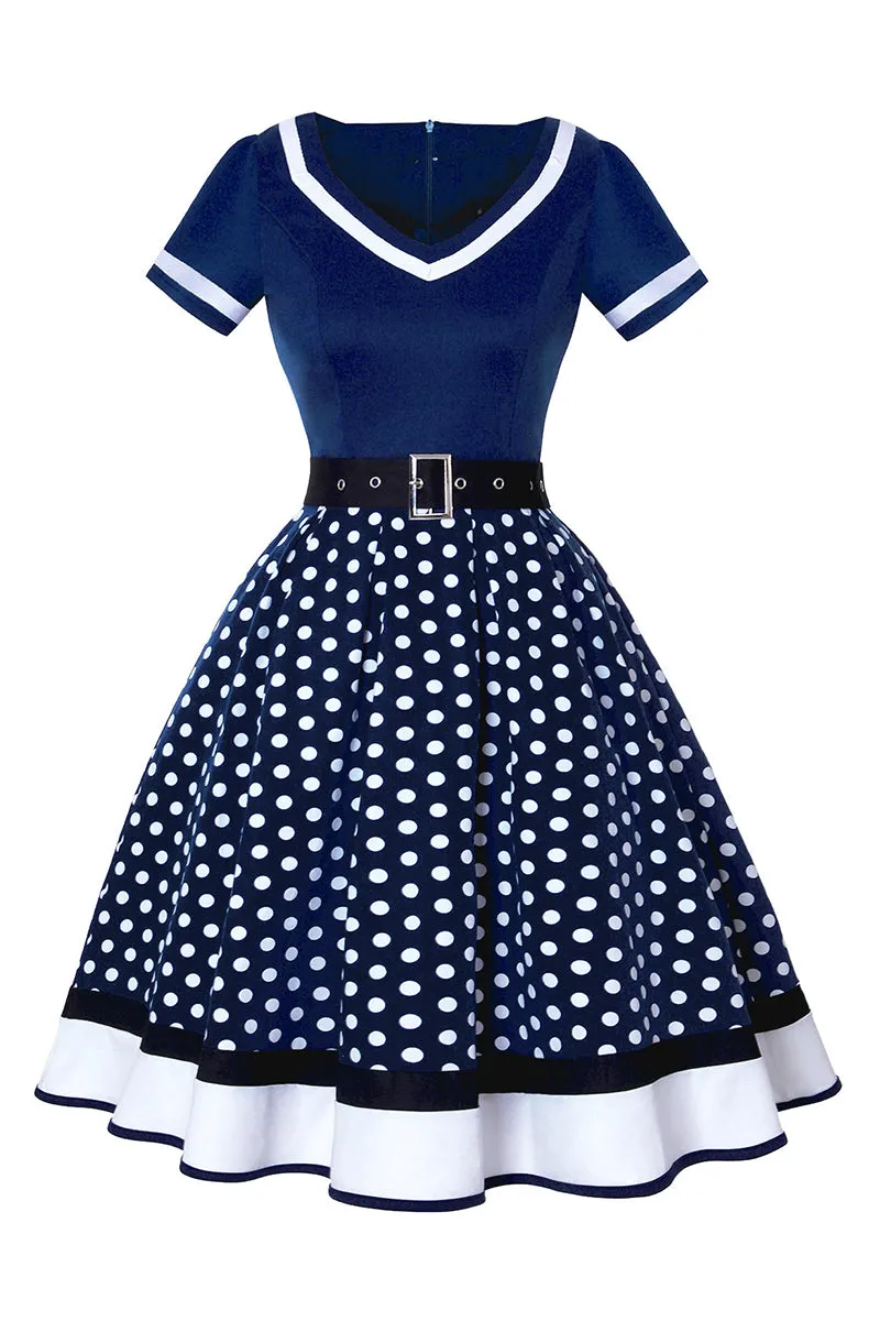 BT3150 Polka Dots Midi Dress