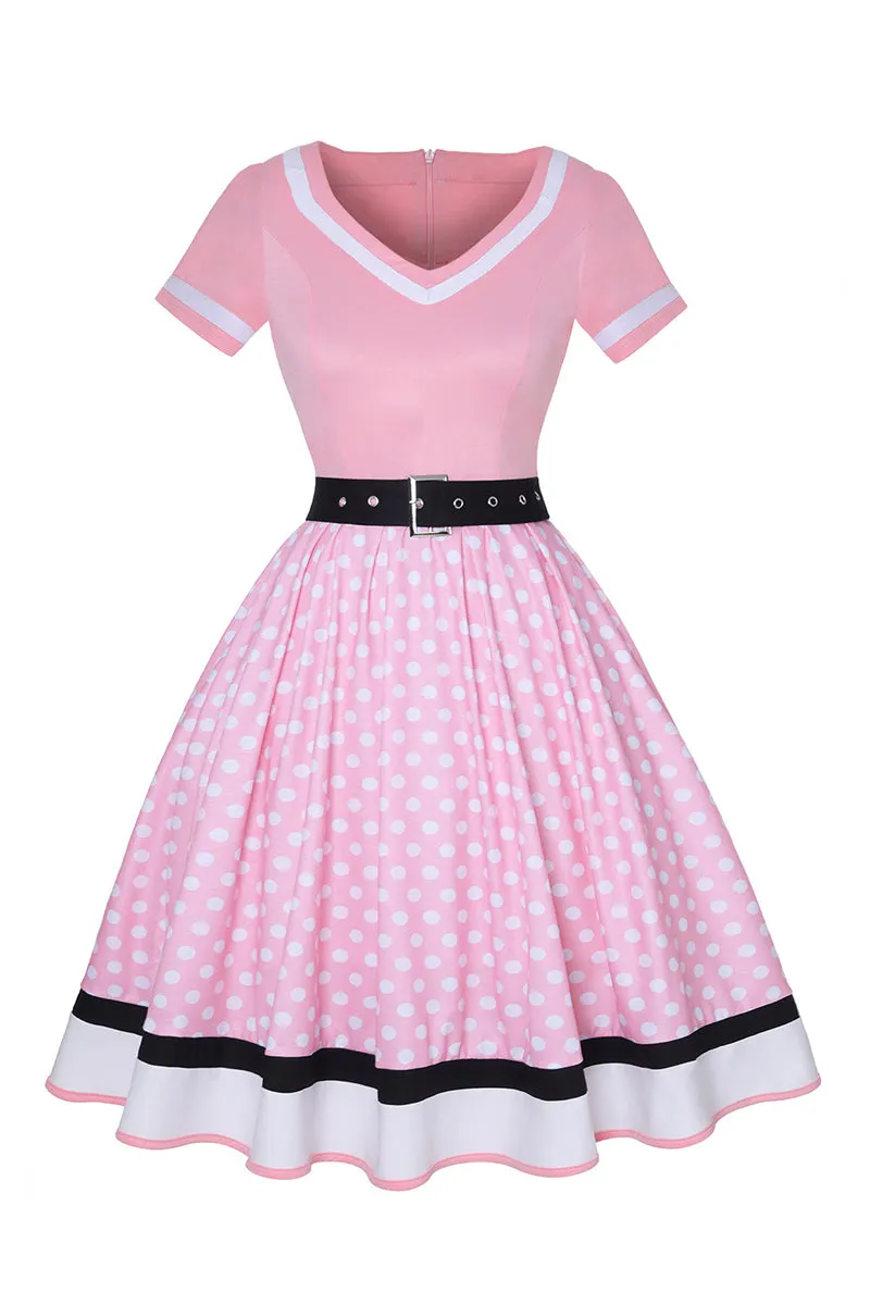 BT3150 Polka Dots Midi Dress