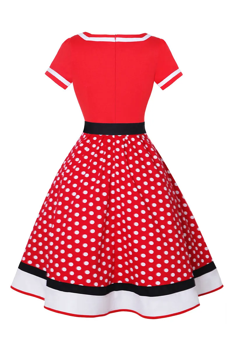 BT3150 Polka Dots Midi Dress