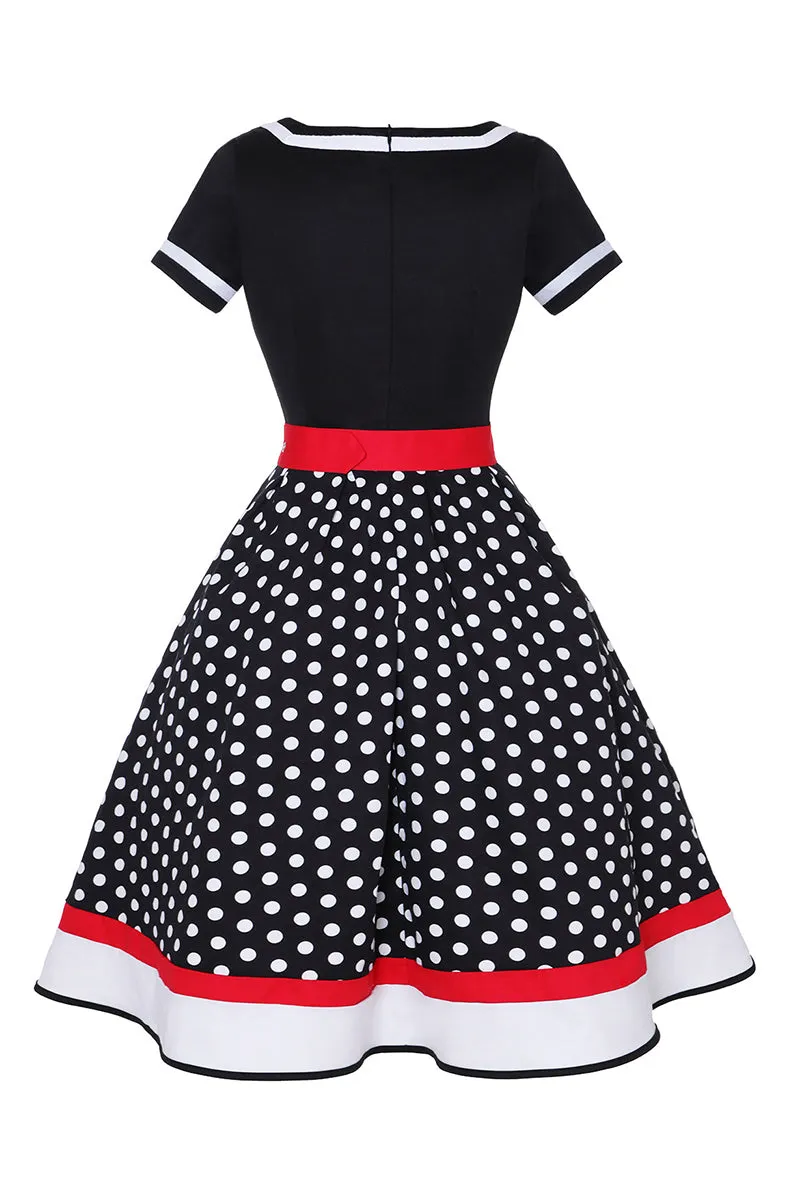 BT3150 Polka Dots Midi Dress