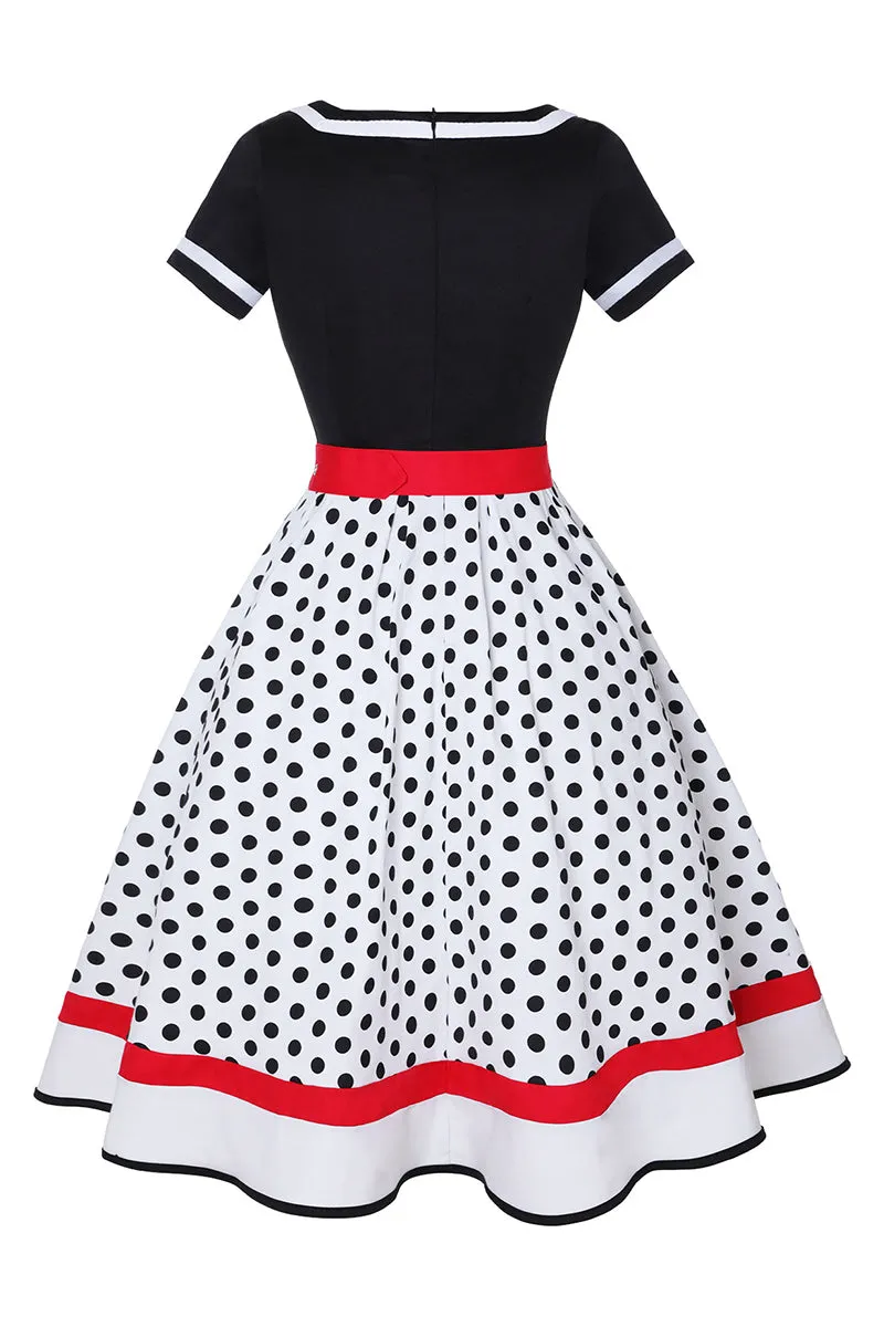BT3150 Polka Dots Midi Dress