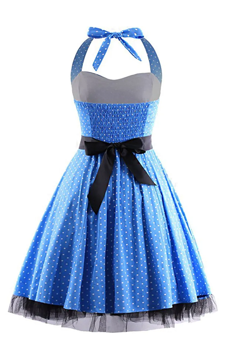 BT3157 Halter Vintage Midi Dress