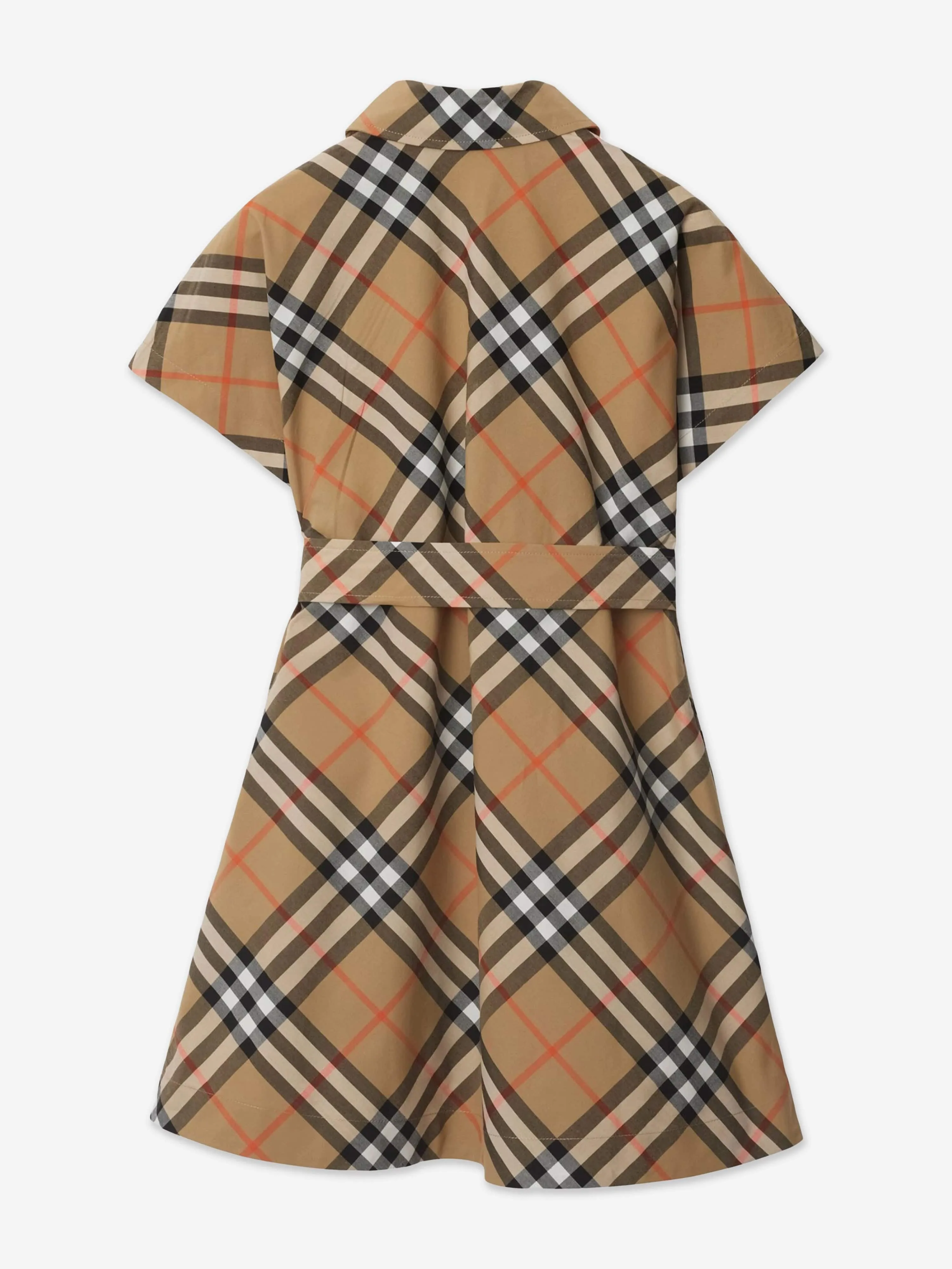 Burberry Girls Giulietta Check Dress in Beige