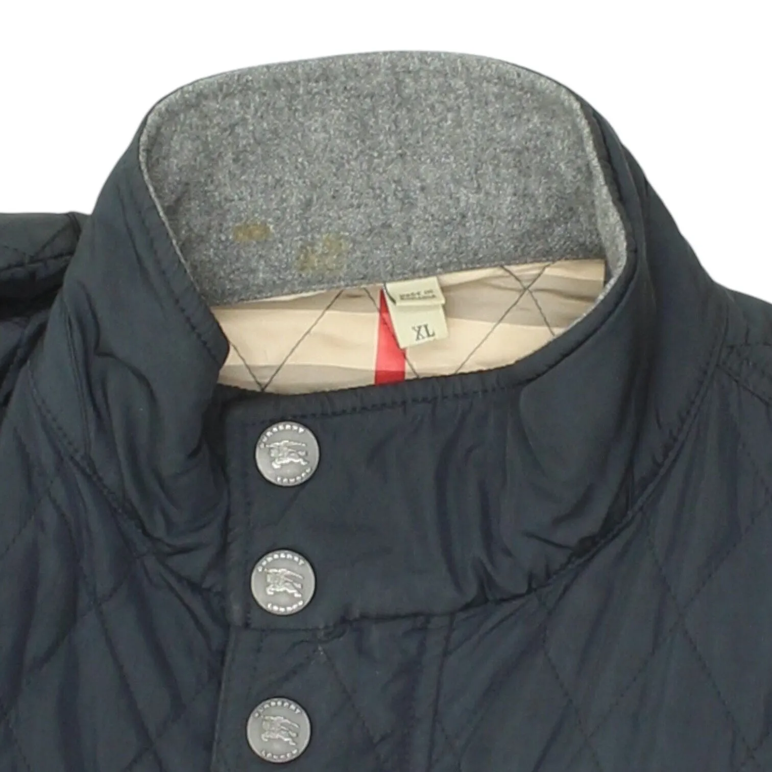 Burberry London Quilted Jacket | Vintage Womens Navy High End Luxury Designer