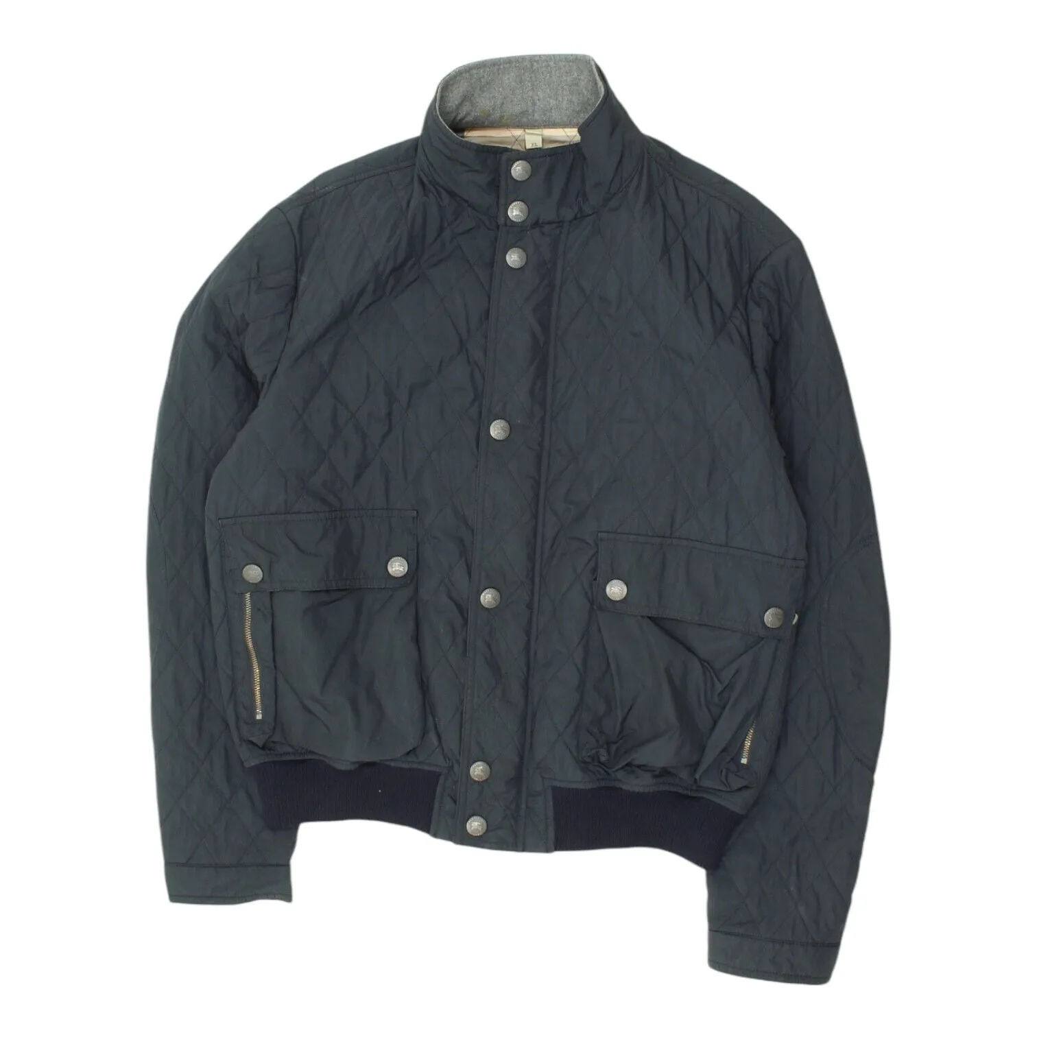 Burberry London Quilted Jacket | Vintage Womens Navy High End Luxury Designer