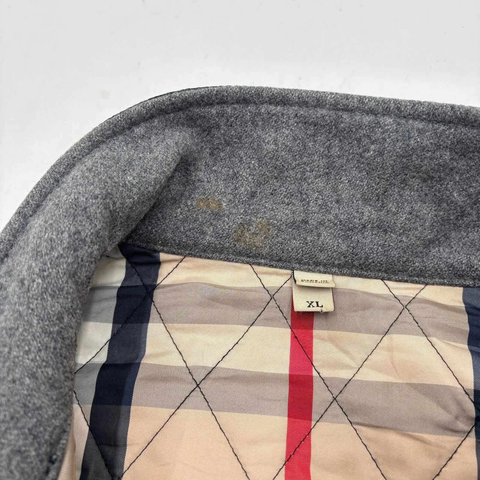 Burberry London Quilted Jacket | Vintage Womens Navy High End Luxury Designer