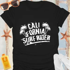California Surf Rider Retro Beach T-Shirt Vintage Style